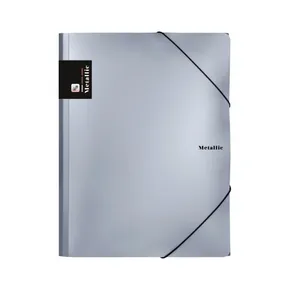PP-Stil mit Gummi A4 Metallic-Silber